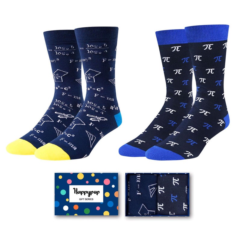 Happy Pop HAPPYPOP Funny Math Socks for Men - Teacher Appreciation Gifts for Math Lovers - Image 1